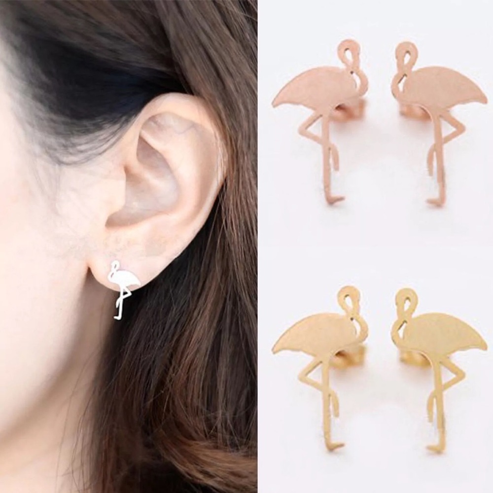 🦩Flamingos🦩Rose Gold or Silver Earrings🦩New
